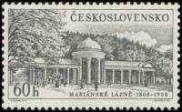 (1958-030) Марка Чехословакия "Марианске Лазне"    Чехословацкие Спа III Θ