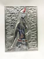 Панно настенное чеканка девушка 