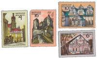 1972-057-60  Серия Набор марок (4 шт) СССР   Исторический памятники Украины III O