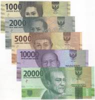 2016 5 штук 1000 2000 5000 10000 20000 рупий Набор банкнот Индонезия Люди    UNC