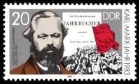 (1983-023) Марка Германия (ГДР) "Маркс восстание ткачей"    100 лет смерти II Θ