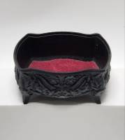 Шкатулка Карболит СССР без крышки черная на ножках