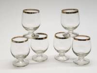 Рюмки СССР хрусталь позолота 6 шт высота 5,5 см
