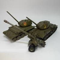 Набор моделей артиллерийское орудие Танк Т-34 Арсенал 1:43 без блистера 