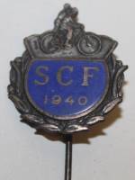 Значок Знак Медаль Швеция SCF Велогонка Союза велосипедных клубов 1940 Серебро Горячая эмаль Тяжёлый