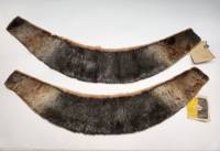 Воротники отрезы новые 2 шт натуральный мех морской котик СССР бирка пломба Рот Фронт Союзмехпром 