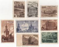 1946-54-61 Серия Набор марок 8 шт СССР  Виды Москвы III O