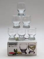 Стопки Pasabahce Aquatic 6 шт толстое силикатное стекло новые в коробке
