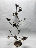 Подсвечник металл на 3 свечи в форме цветочного куста 58 см (сост. на фото)