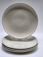 Тарелки столовые ИКЕА IKEA 4 штуки  дизайн Marla Vinka серо-бежевые