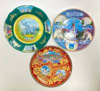 Тарелки панно декоративные настенные, Уфа, Самара, Нижний Новгород, 3 шт