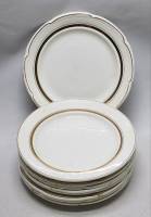 Тарелки ЗИК Конаково 10 шт десертные белые с позолотой