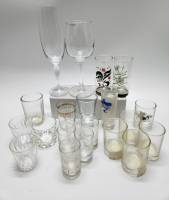 Стопки 19 шт и Бокалы 2 шт стекло