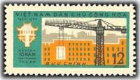 (1964-034) Марка Вьетнам "Строительство"   10 лет освобождения Ханоя III Θ