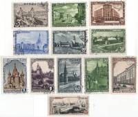 1947-061-75 Серия Набор марок 12 шт СССР Виды города  800 лет Москве II Θ