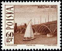 (1966-057) Марка Польша "Мост Понятовского"   Туризм II Θ