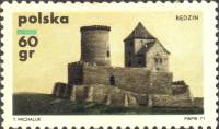 (1971-011) Марка Польша "Бендзин"    Замки II O
