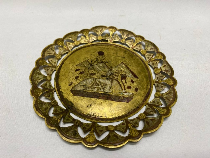 Тарелка настенная Египет латунь