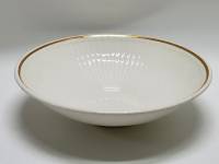 Салатник фарфор ЗИК Конаково большой белый рифленый