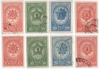1944-17-24 Серия Набор марок 8 шт СССР Разные виды перфорации  Ордена 1-й выпуск II Θ