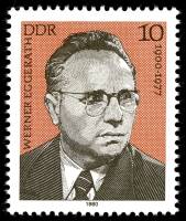 (1980-024) Марка Германия (ГДР) "Вернер Эггерат"    Известные личности III Θ