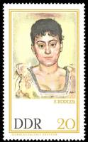 (1967-018) Марка Германия (ГДР) "Портрет девушки"    Галерея, Дрезден III Θ