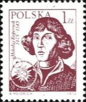 (1972-089) Марка Польша "Н. Коперник (Пурпурная)"    Н. Коперник (Стандартный выпуск) II Θ