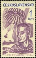 (1964-020) Марка Чехословакия "С. Карпентер"    Космонавты III O