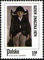 (1974-050) Марка Польша "Сирота из Поронина"    День почтовой марки. Польские картины с изображением