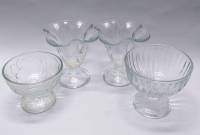 Набор креманок для мороженого 4 шт стекло (сост. на фото)