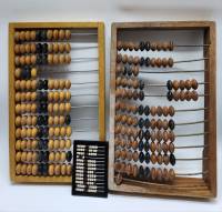 Счеты 3 штуки деревянные 45 х 27 и пластик 14 х 10 см