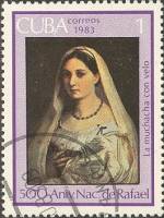 (1983-043) Марка Куба "Донна Велата"    500 лет со дня рождения Рафаэля Санти III Θ