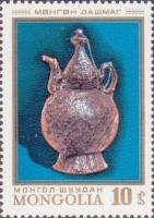 (1974-071) Марка Монголия "Кувшин для вина"    Народное искусство III Θ