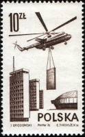 (1976-018) Марка Польша "Ветолет Ми-6"    Современная авиация II Θ