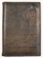 Бумажник, натуральная кожа с тиснением, ручная работа, 1981 год, СССР (состояние на фото)