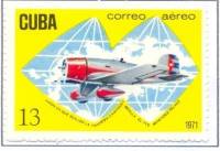 (1971-002) Марка Куба "Локхид Альтаир"    35 лет полета А. Менендес Пелаес II Θ