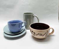 Набор Кружка Чашка Супница Блюдца 5 предметов керамика