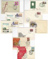 Набор различных конвертов (9 штук) Состояния, названия и годы на фото