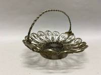 Конфетница плетеная металл скань (состояние на фото)