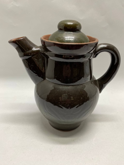 Кувшин с крышкой обливная керамика