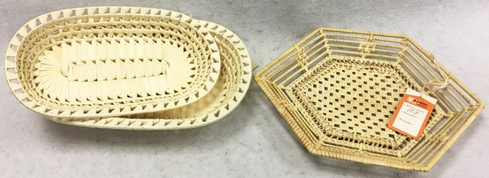 Тарелки плетёные, Вьетнам, 3шт. (сост. на фото)