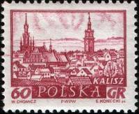 (1960-046) Марка Польша "Калиш"   Исторические города №1 I Θ
