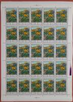 1976-110  Лист (25 м 5х5) СССР Золотистый прострел   Цветы гор Кавказа III O