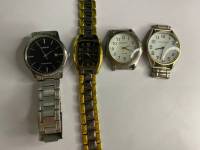 Часы наручные, набор 4 шт с ремешком и без на запчасти и ремонт