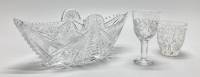 Салатник ладья + рюмка + стопка, хрусталь, СССР