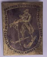 Значок Знак СССР "Биатлон" На булавке, тяжёлый 
