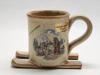 Чашка кружка чайная на лыжах сувенир из Фанции горнолыжный курорт Сен Жерве Saint Gerves les Bains