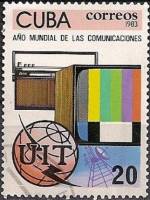 (1983-062) Марка Куба "Телевидение и радио"    Всемирный год связи III Θ