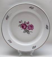 Блюдо большое круглое Дулево фарфор СССР диаметр 36 см розы