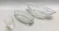 Салатники 2 шт + стопка, хрусталь